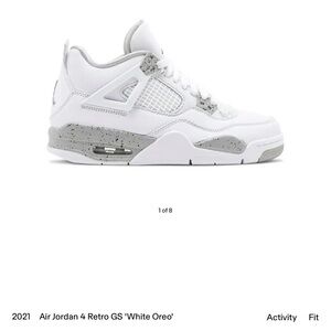 Authentic Air Jordan 4 Retro GS ‘White Oreo’